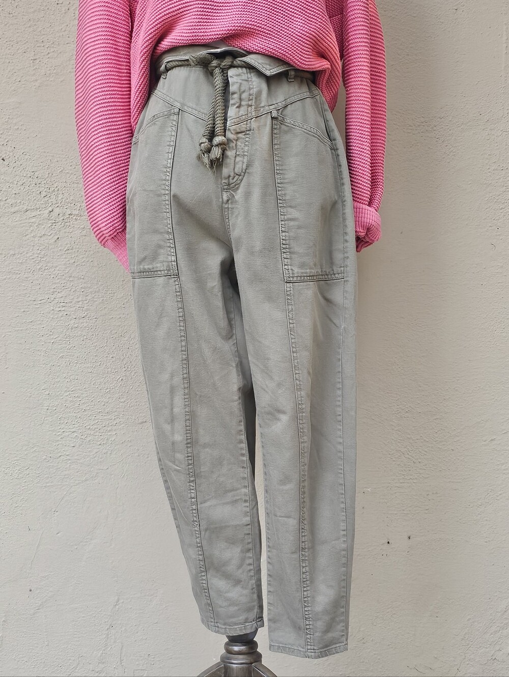 Pull & Bear Barrel Olive Khaki Utility Pants Size 6
